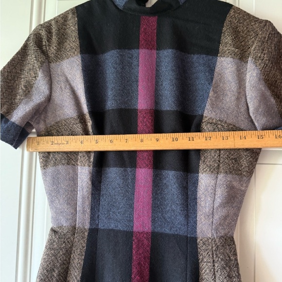 VTG Anne Fogarty Tweed Wool Plaid Midi Dress - Picture 5 of 8